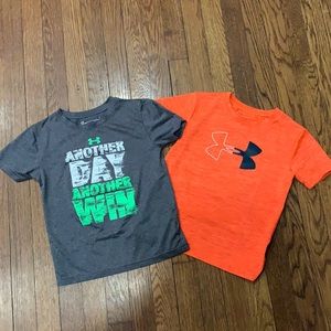 Lot (2) Under Armour Dri-Fit Boys T-shirts- Size 6